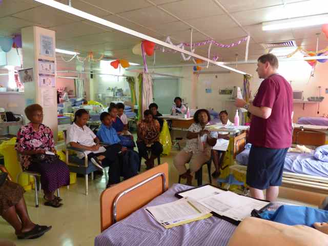Educating the local nurses in PNG