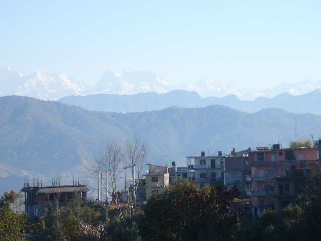 view of the Himalayas