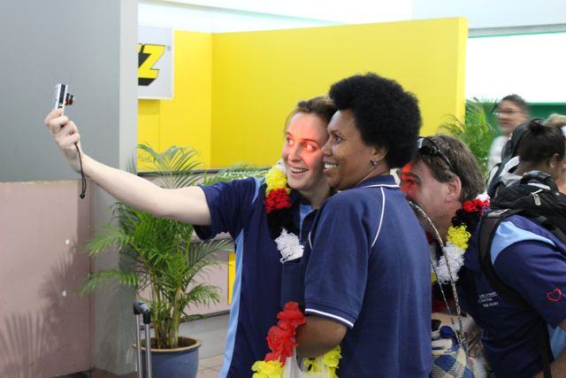 Team arriving in PNG