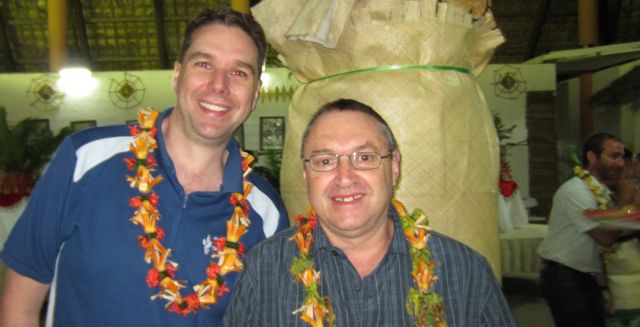 OHI team enjoying the cultural night in Tonga