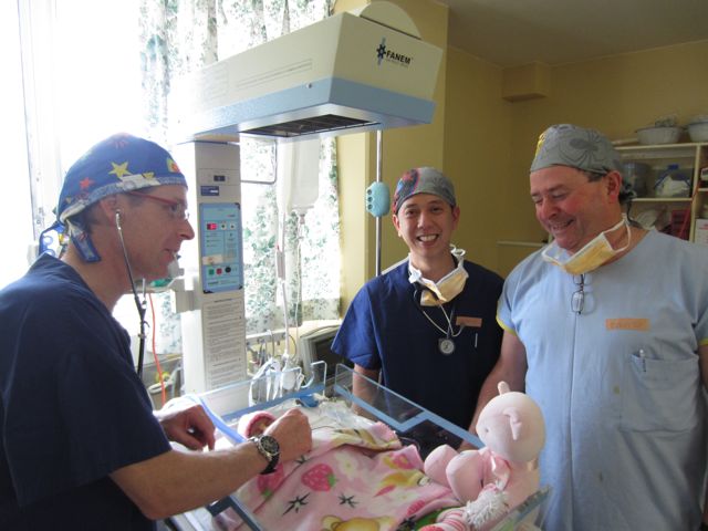 the medical team rallys around the smallest cardiac patient in Tonga