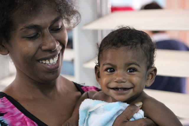 Wesley after surgery in PNG