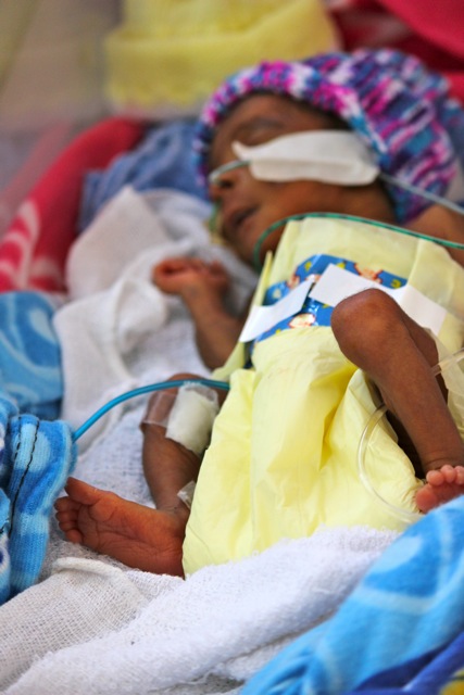 premature babies of PNG receive some knitted love