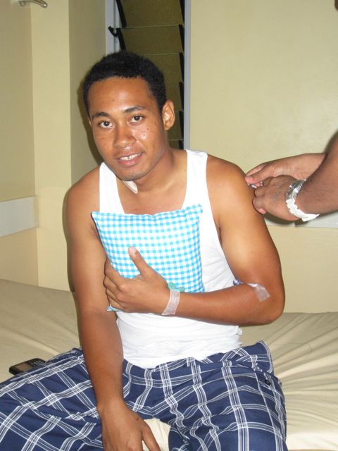 Happy cardiac patients in Tonga after surgery