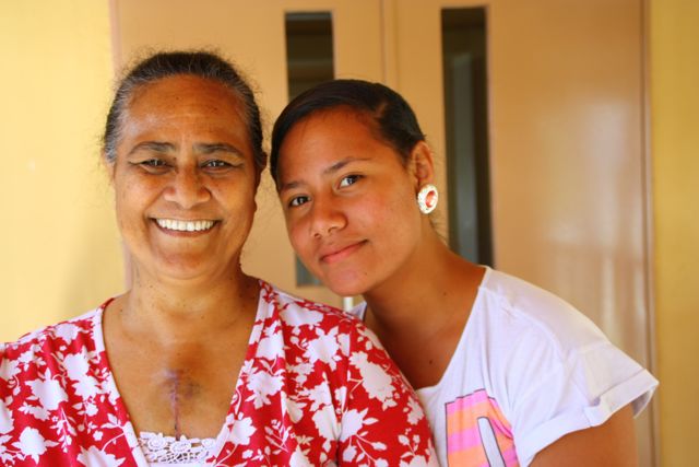 Happy cardiac patients in Tonga after surgery