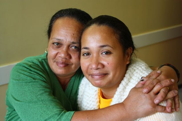 Happy cardiac patients in Tonga after surgery