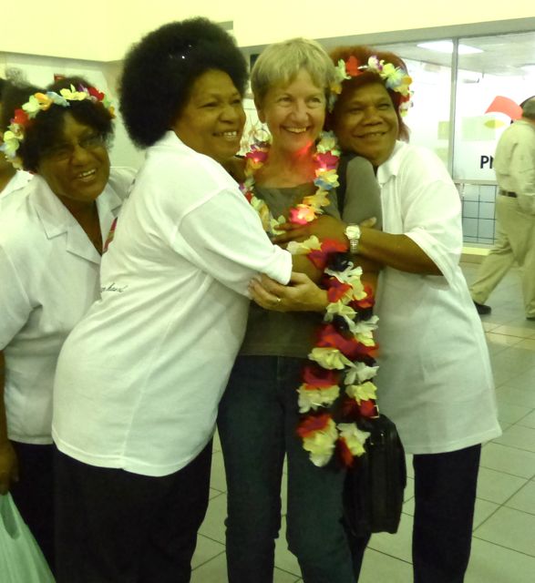 lorraine and local nurses at the hospital