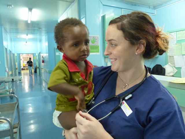 Enjoying time on the ward