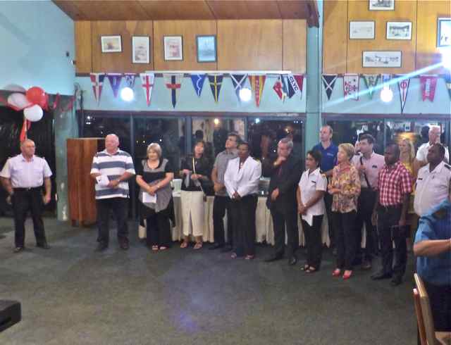 Speeches at Yacht Club