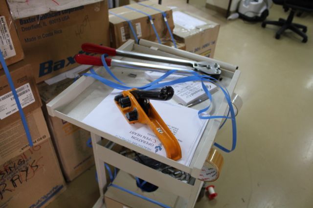 In Rwanda packing equipment for the trip back to Australia