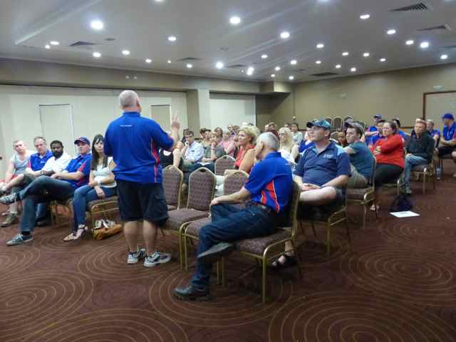 Russell at the Team meeting