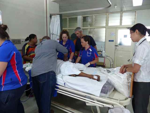 Tony and Leesa working