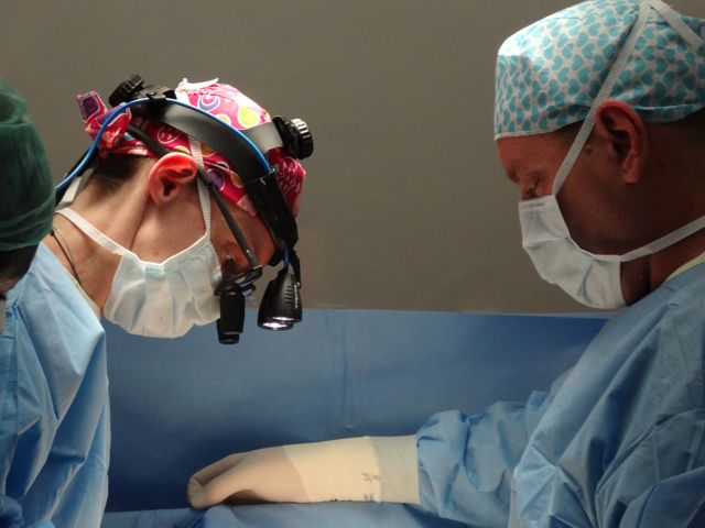 Drs Yishay and Ian hard at work