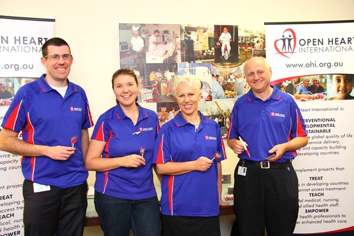 Volunteers at the launch of Open Heart International